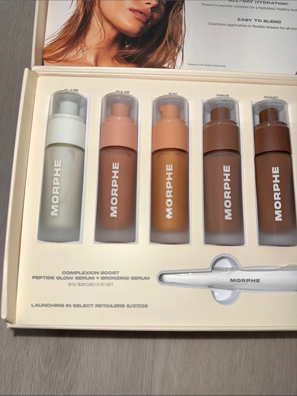 Morphe Complexion Boost Peptide Glow & Bronzing Serums PR Box